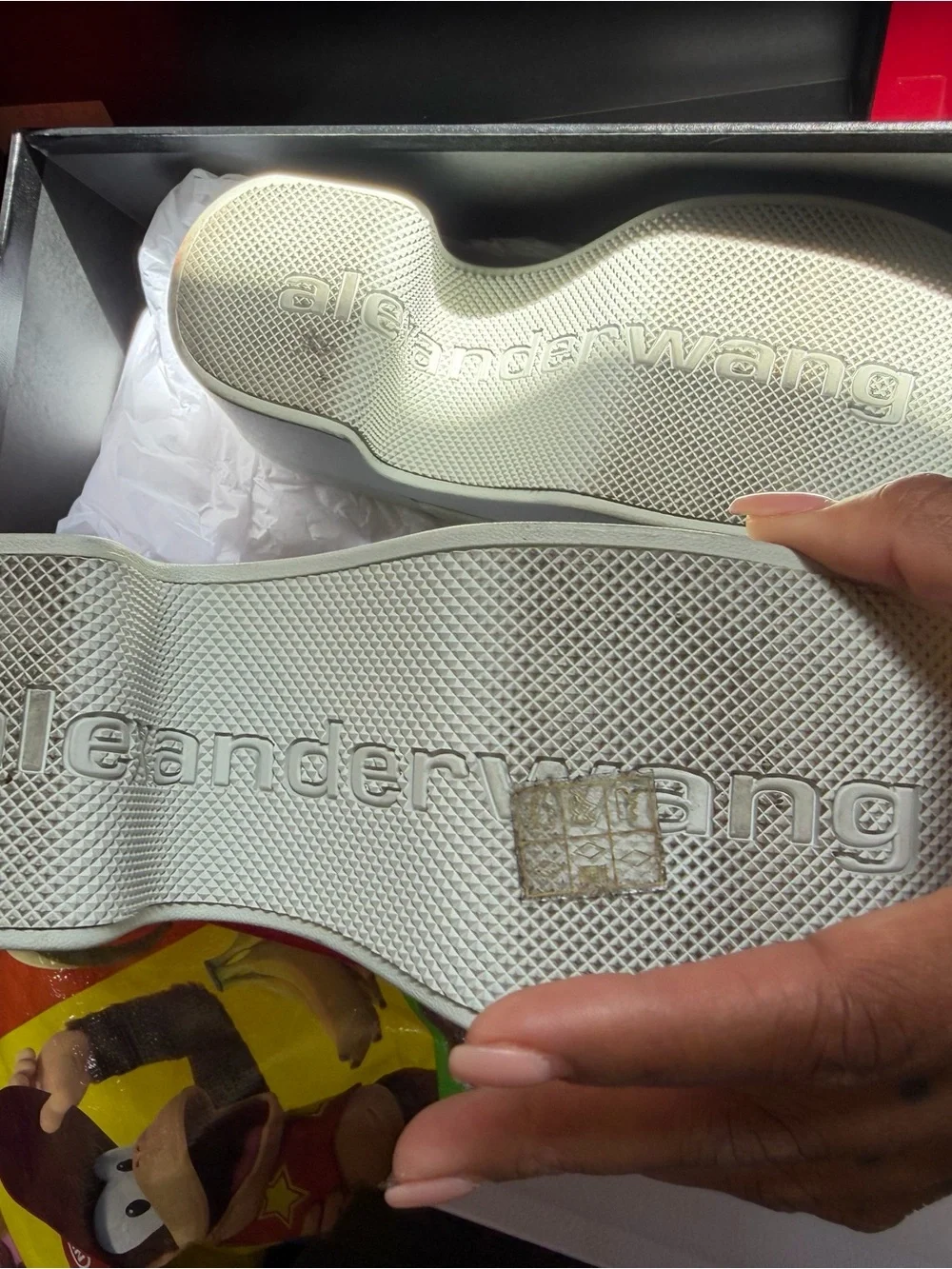 Alexander Wang Pale Green Glossy-strap Platform Flip Flops